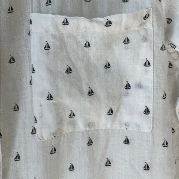🪩 Rails Label Nautical Boat Print Button-Down Blouse Size Large - Image 5