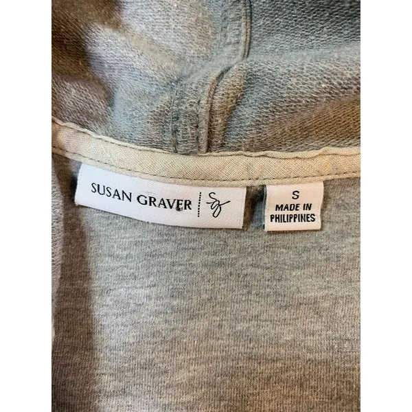 Susan Graver Hoodie Sweatshirt Jacket Womens Small Cozy Pockets‎ Basic Cabincore - Image 5
