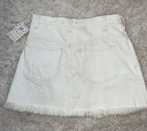 White Denim Skirt - Image 7