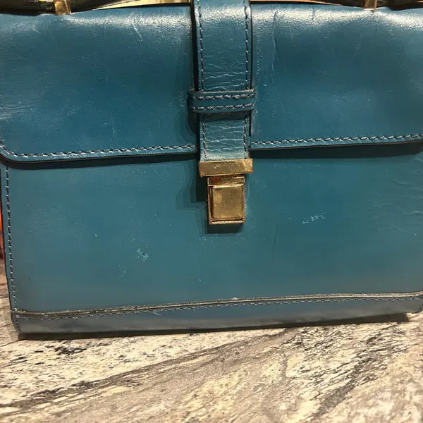 Zara Teal Leather Accessory - Image 4