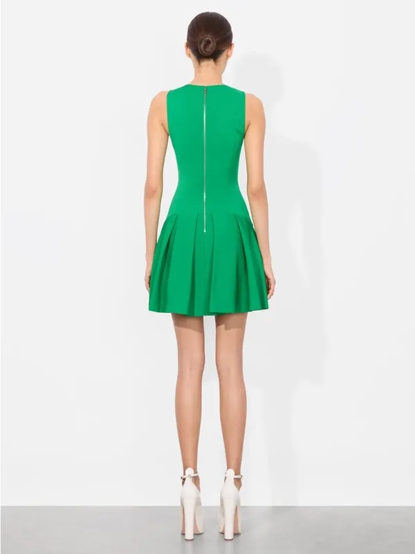 Alice + Olivia Adley Drop Wait Mini Dress in Light Emerald 6 - Image 4