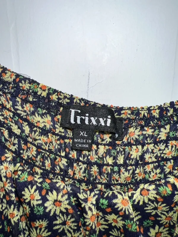 Trixxi Black Floral Tiered Spaghetti Strap Mini Dress 0412263 - Image 2
