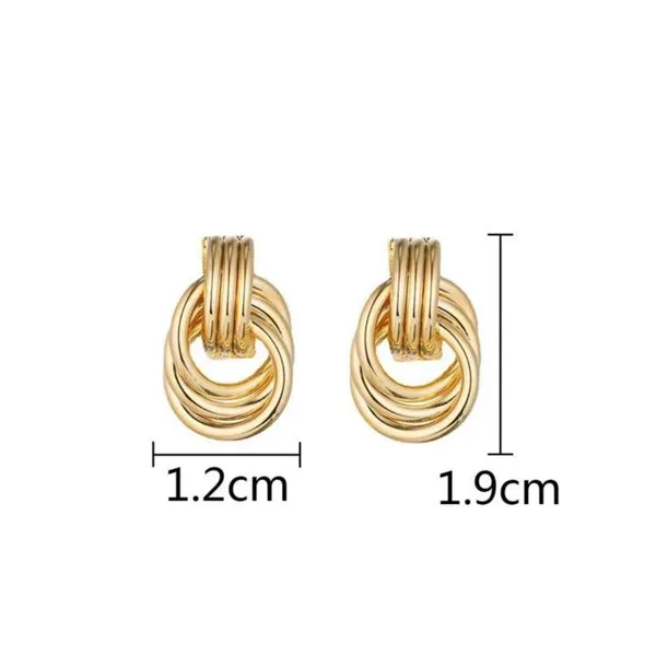 Gold Knot Earrings - Image 4