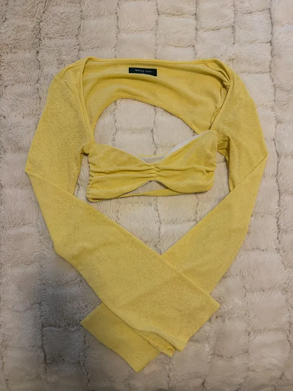 White Fox Yellow Long Sleeve - Image 3