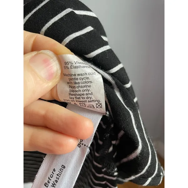 Madewell Black White Stripe Sleeveless Maxi Dress Size‎ S Minimalist Nautical - Image 5