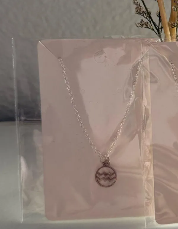 Handmade Aquarius Zodiac Necklace - Image 2