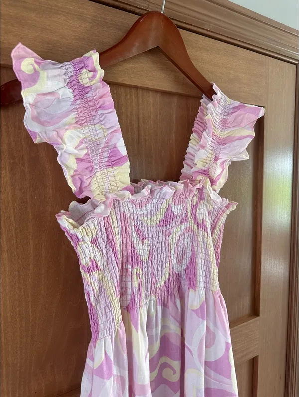 Hill House Home The Ellie Nap Dress in Pink Candy Kaleidoscope Women’s size XS - Image 6