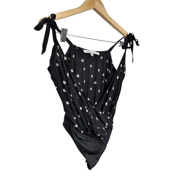 Lovers + Friends Bodysuit Cami Polka-dot Size Extra Small in Black - Image 3