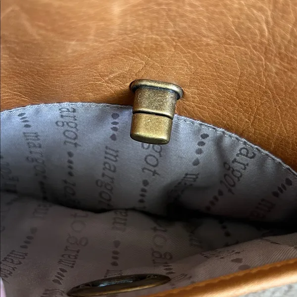 margot New York leather‎ backpack purse Tan - Image 7
