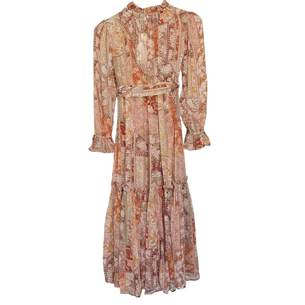 Zimmermann Kaleidoscope Tubular Midi Dress Red Swirl Floral Sz‎ US 2P NEW $1150 - Image 7