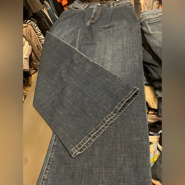 Banana Republic Dark Wash Wide-Leg Jeans - Image 2