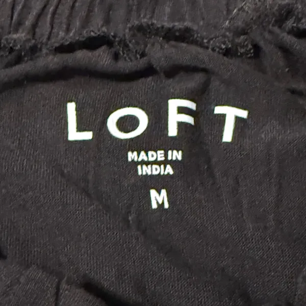 LOFT Black Ruffle Hem Tunic Medium - Image 3