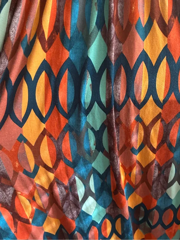 Maeve Multicolor Geometric Spaghetti-Strap Maxi Dress XS - Image 11