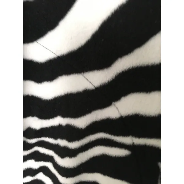 Nick & Nora Adult Unisex Zebra Print Footed Onsies Pajamas Size M Black White - Image 4
