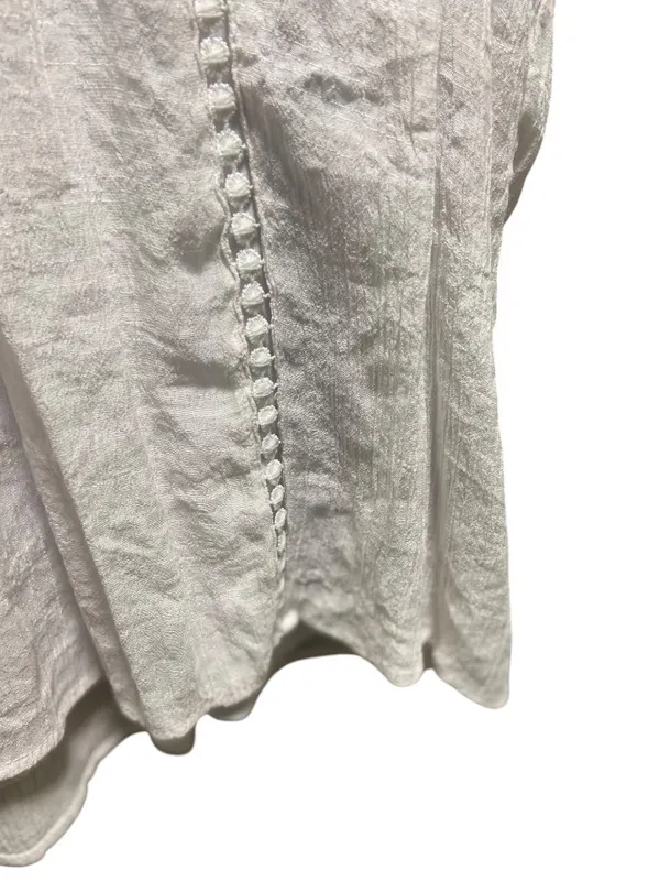 Anthropologie Fig And Flower Gauzy Top White Size XL Boho Cottagecore Coastal - Image 9