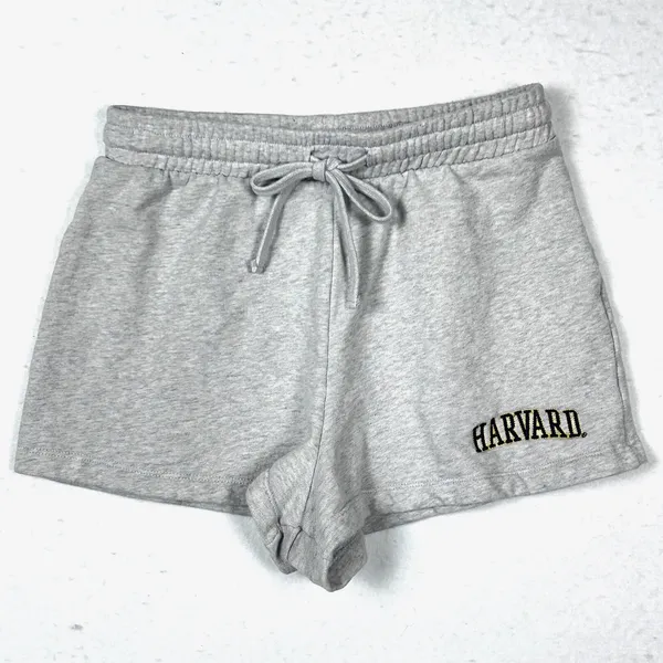 Zara‎ Harvard University Lounge Sweat Shorts Womens M Medium Comfycore Gray Logo - Image 2
