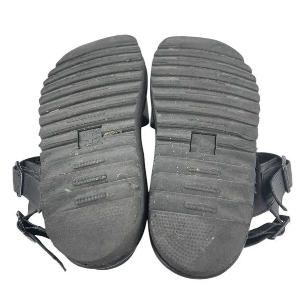 Dr. Martens Voss Hydro Black Leather Ankle Strap Platform Slingback Sandals 10 - Image 4