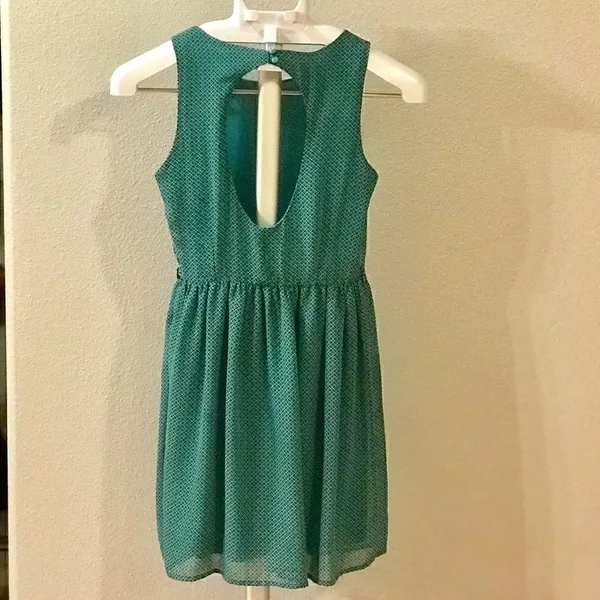 Turquoise Open Back Dress   - Image 2