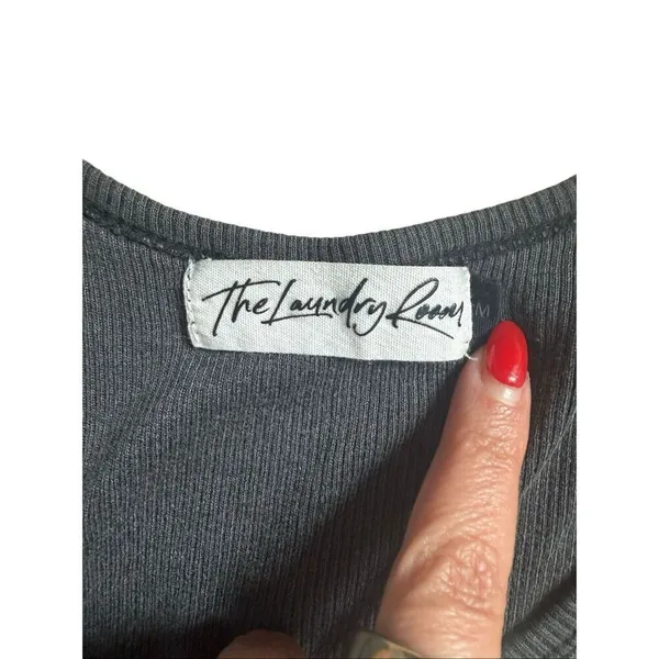 The Laundry Room Gray Chilly Wheelies Jamaica Ribbed Tank Medium - Image 3
