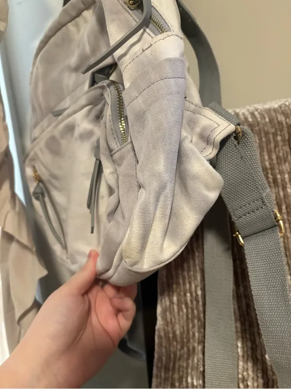 Women’s Light Gray Mini Backpack - Image 4