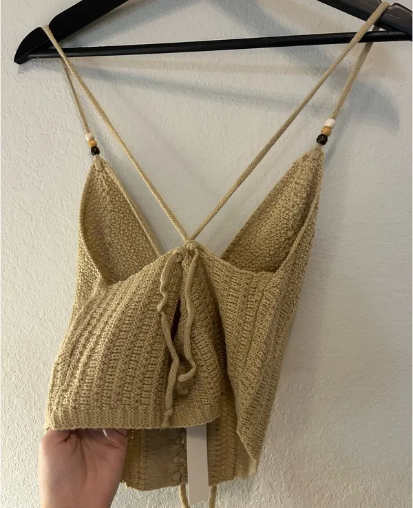 Crochet tank Tan Size M - Image 4