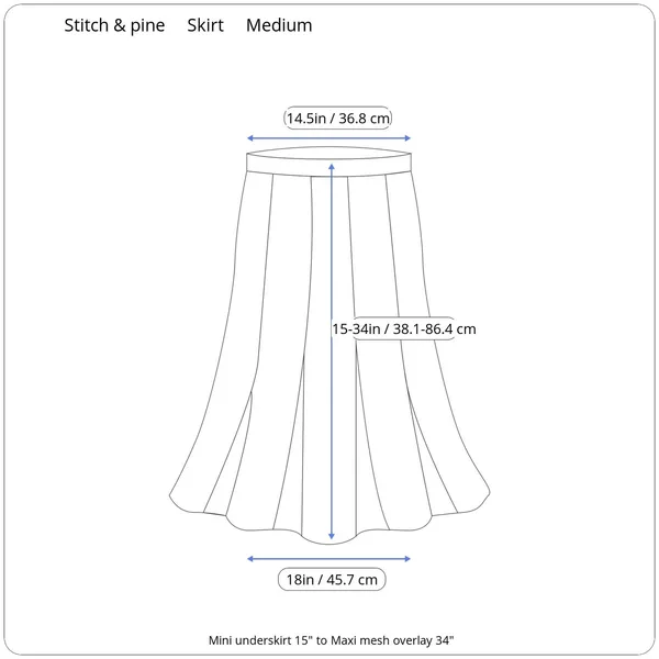 Stitch & Pine‎ Womens Mesh Mini Maxi Skirt Size Medium Cottage Fairy Boho Retro - Image 9