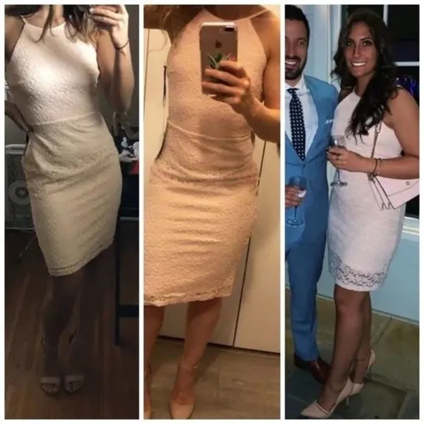 NEW Lulus Magic of Love Blush Light Soft Pink Lace Bodycon Dress Size Sm… - Image 10