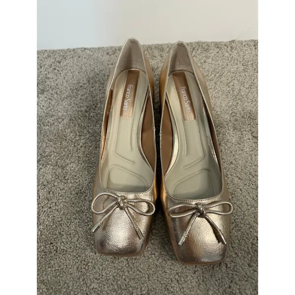 NWOT Franco Sarto Natalia Rose Gold Square Toe Pumps Size 8.5 - Image 5