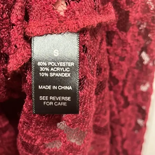 BKE sheer lace long sleeve tunic - Image 3