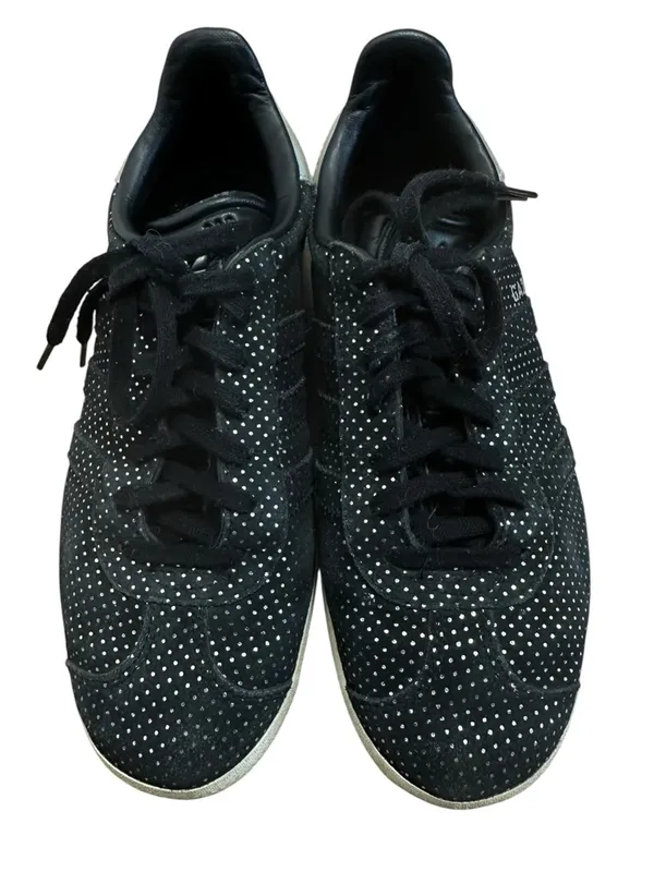 Adidas Gazelle Core Black suede Silver Metallic polka dots shoe sneakers 6.5 38 - Image 6