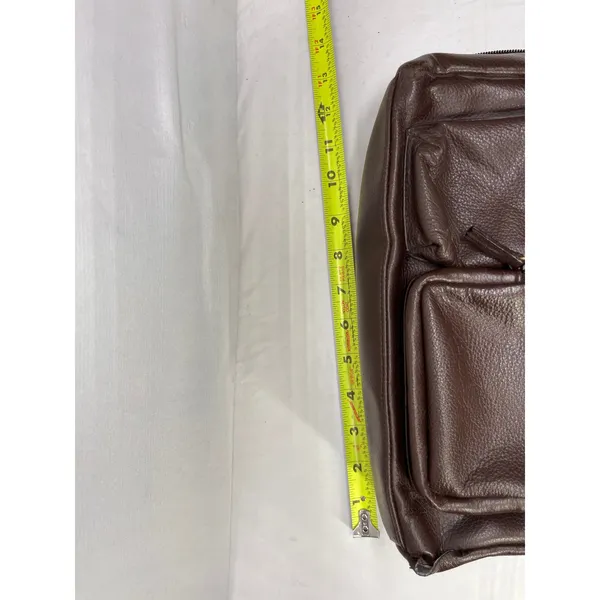Cherokee Brown Leather Shoulder Bag Multi Pocket Organizer Purse Handbag - Image 9