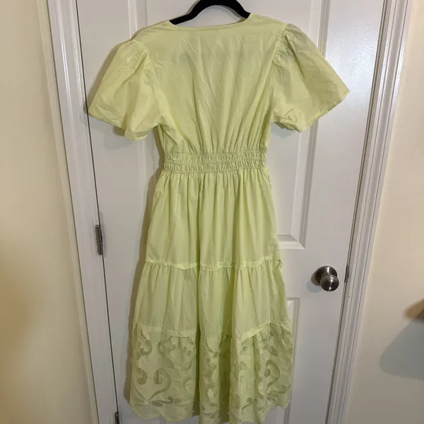 Anthropologie Haute Hippie Yellow Maxi Peasant Dress Gardenparty Boho Sz XS - Image 3