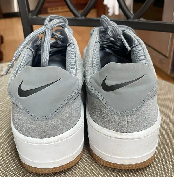 Nike Air Force 1  Grey Suede Platform - Image 4