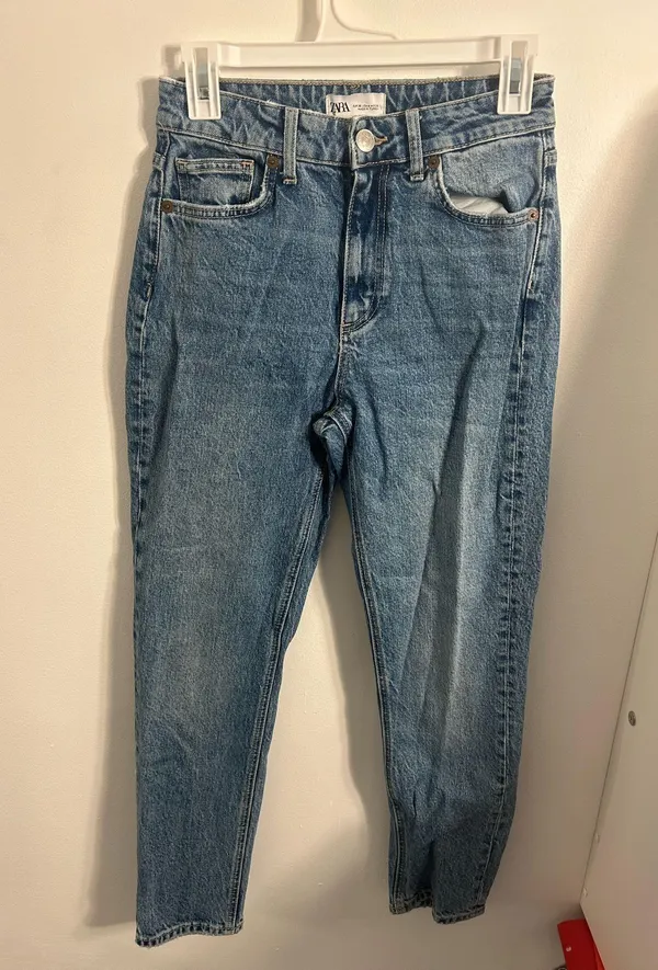ZARA TRF Mid-Rise Straight Leg Jeans - Image 4