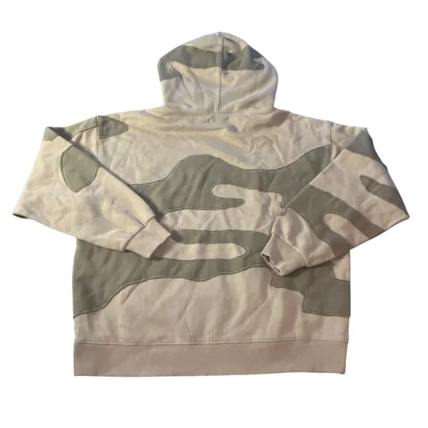 Free People Its A Vibe Camo Hoodie Small Green Patchwork Oversized Baggy Soft - Image 7