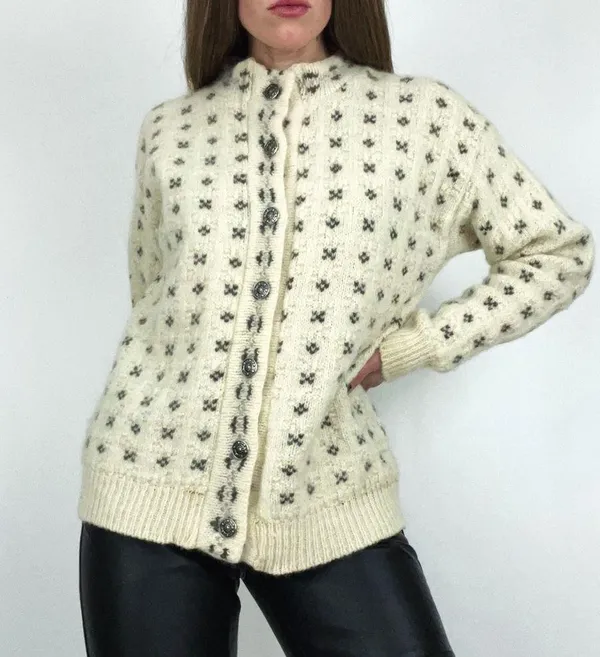 Vintage Wool Blend Button - Image 2
