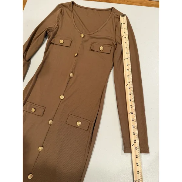 Maxi Dress XS/S Stretch Quiet Luxury Old Money Academia Collegiate Work Travel - Image 4