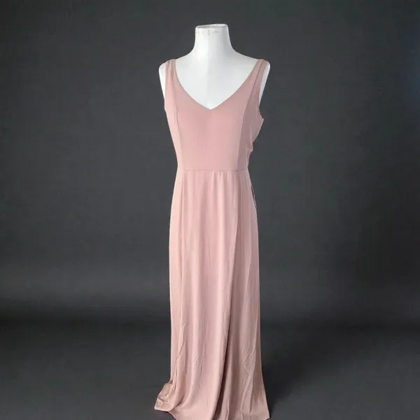 Show Me Your Mumu Jenn Maxi Dress – Neutral Mauve Chiffon Blush– Size XL – NWT - Image 12