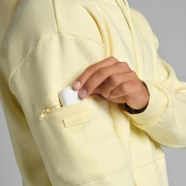 NWT COMFRT DND AIRPLANE HOODIE BUTTERCREAM. Medium - Image 2