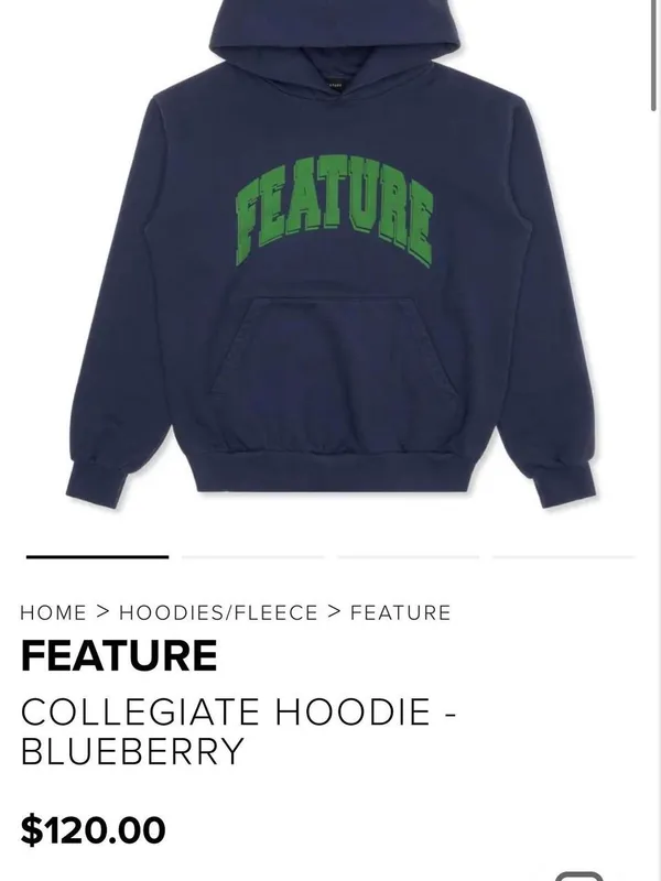 feature navy collegiate hoodie - Image 4