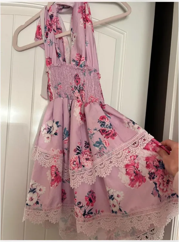 Floral Halter Neck Dress Boutique - Image 4