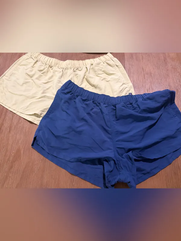 Patagonia Women's Barely Baggies Athletic Shorts in Blue and Light Yellow Bundle - Image 2