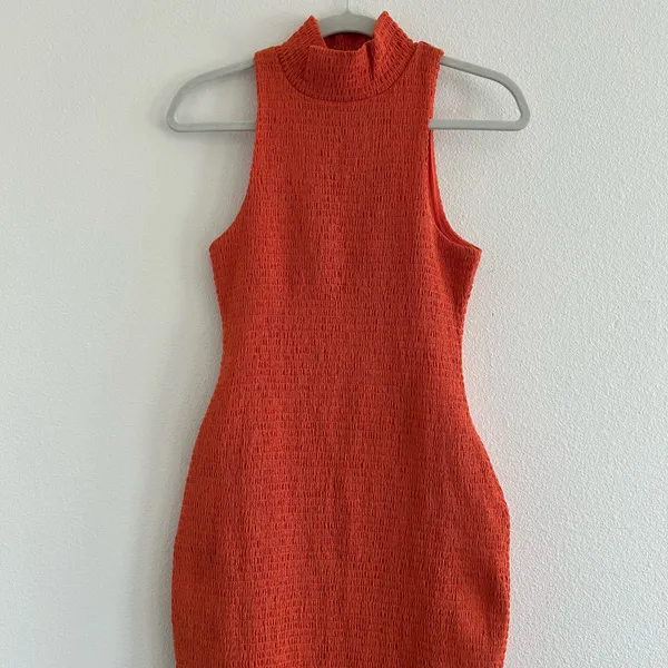 Anthropologie Sleeveless Mock-Neck Textured Midi Dress - Image 3