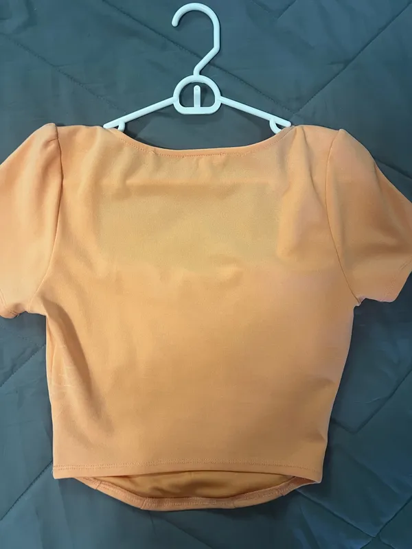 Moa Moa Orange Square Neck Top - Image 2