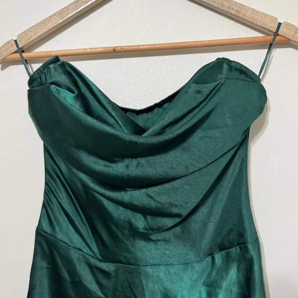 NEW NIA The Brand Tempe Dress Size Small NWT Green Mini Satin - Image 4