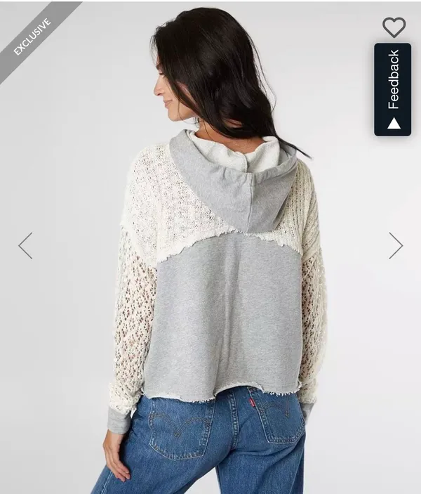 Edge Buckle Gimmicks Pieced Raw  Hooded Sweatshirt - Image 3