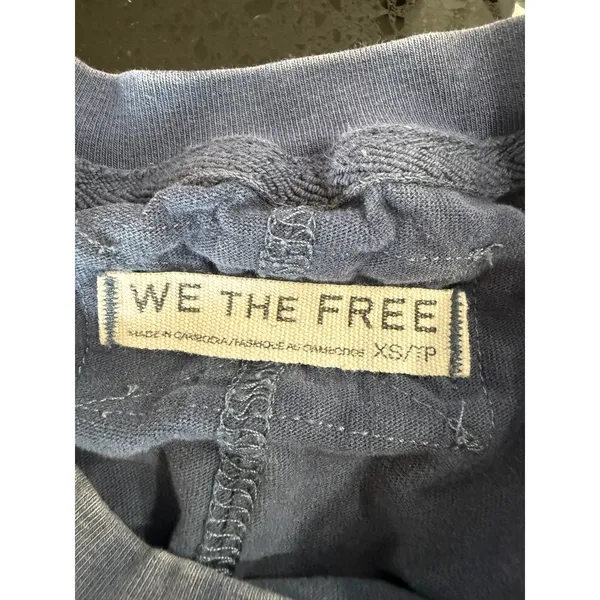 Free‎ People We The Free Womens XS Blue Short Sleeve Exposed Seam Boxy T-Shirt - Image 4