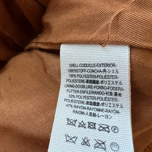 Free People Sherpa Teddy Pea Coat Oversized Burnt Orange Brown Jacket Cozy XS - Image 6