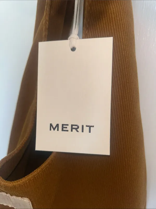 Merit Corduroy Cosmetic Case in Brown NWT - Image 4