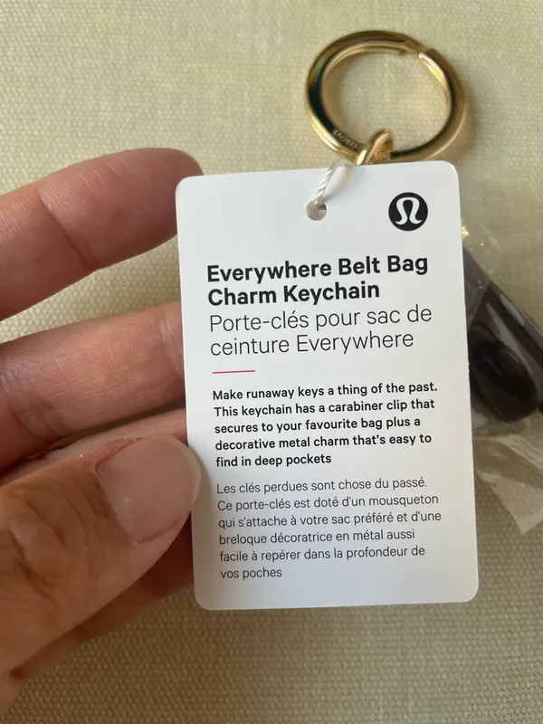 Lululemon Everywhere Belt Bag Charm Keychain - Goodnight Plum/Gold - Image 7